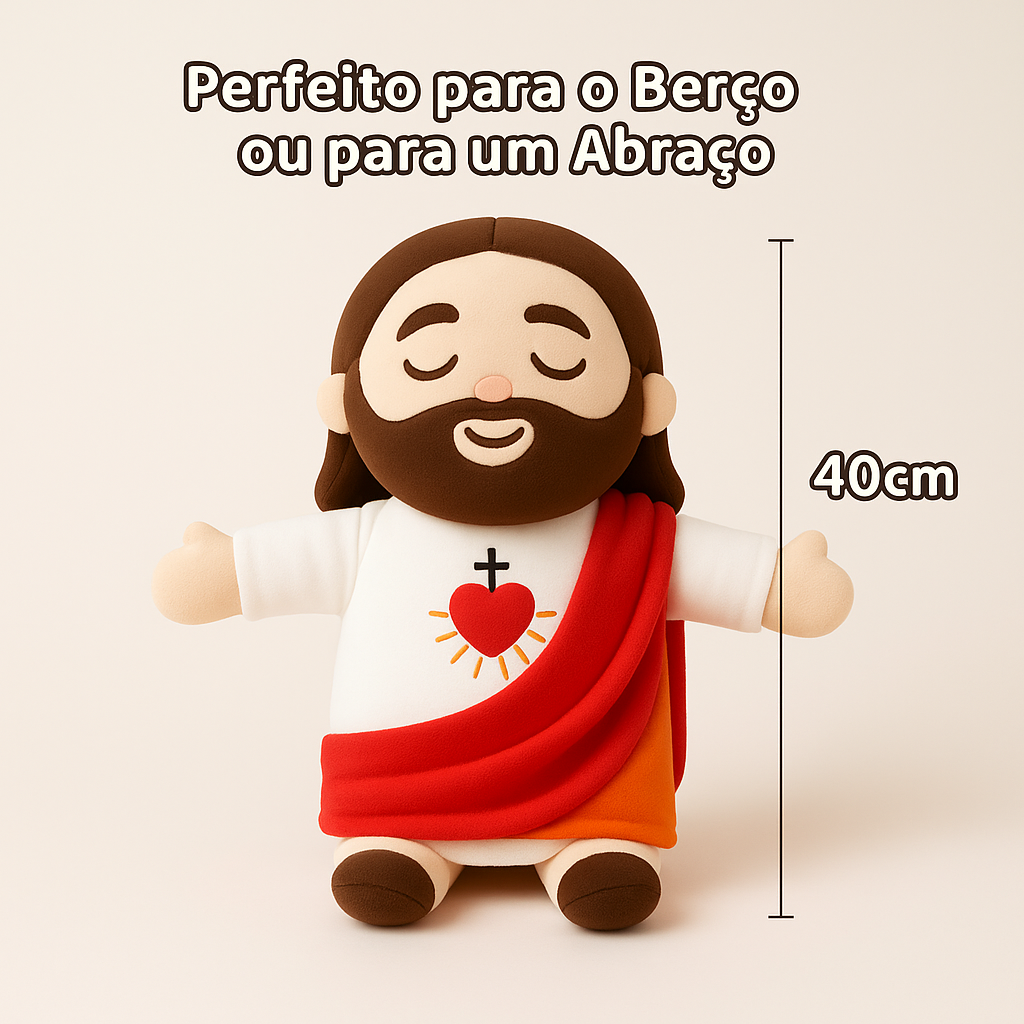 Pelúcia Menino Jesus que Respira e Acalma a Alma